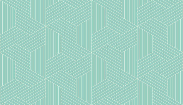 Seamless Geometric Vector Pattern Seamless. Colors easily changed. Editable Stroke. wallpaper sample stock illustrations