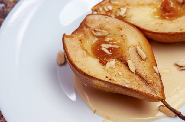 istock Baked pears with honey. 1456866927