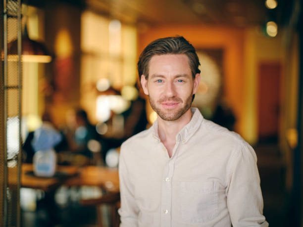 istock Video Portrait of a Man in a Restaurant 1456876349