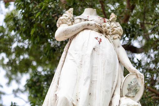 In 1859  a Carrara marble statue representing the Empress Josephine de Beauharnais, wife of  the French Emperor Napoleon 1, was  installed at La Savane Park in Fort de  France. In 1991, the statue was beheaded by a group of people and red paint was splattered on it as a reminder of her role in reinstating slavery.