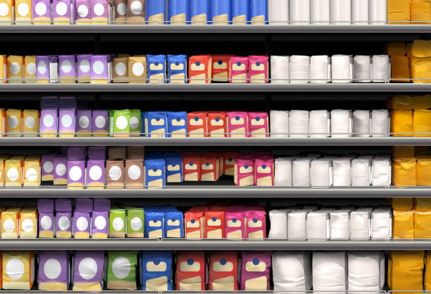 istock Flour on shelf at supermarket shelves 1456884051