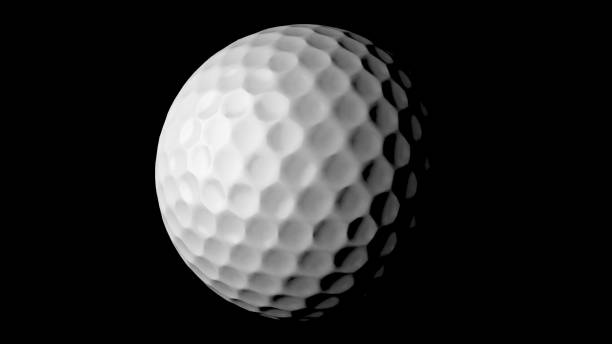 Golf Ball in The Darkness stock photo