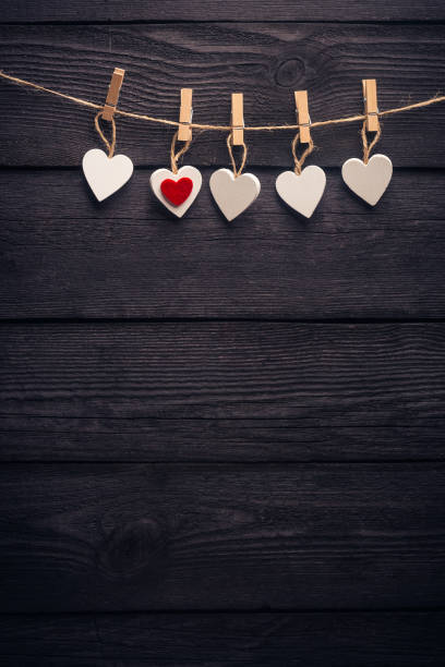istock white red heart on the twine with clothespins 1456886815