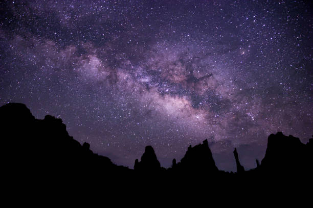 Big Bend Starry Night Milky Way over the Park astrophotography stock pictures, royalty-free photos & images