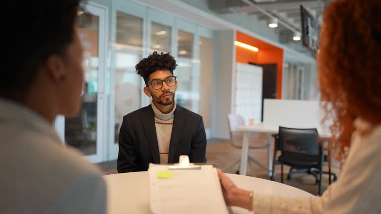 Business people in a meeting or a job interview at the office