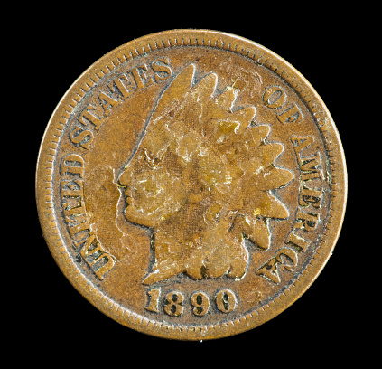 1890 Indian Head US penny