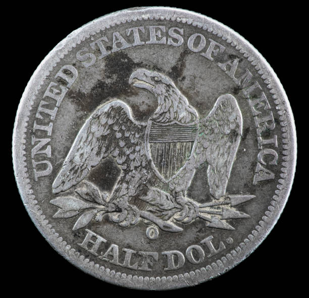 istock 1855 Seated Liberty US silver half dollar. Minted in New Orleans 1456890715