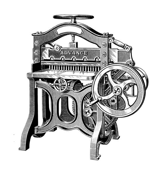 ilustrações de stock, clip art, desenhos animados e ícones de old letterpress (antique engraving) - woodcut letterpress engraving pattern