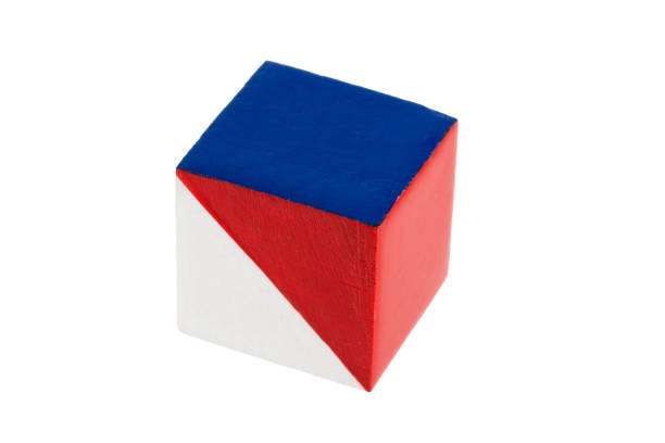 istock multicolored wooden cubes decorated with a geometric pattern, isolated on a white background 1456895964
