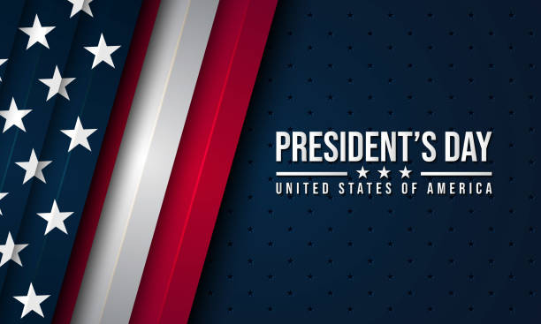 hintergrunddesign des president's day. - patriotismus stock-grafiken, -clipart, -cartoons und -symbole