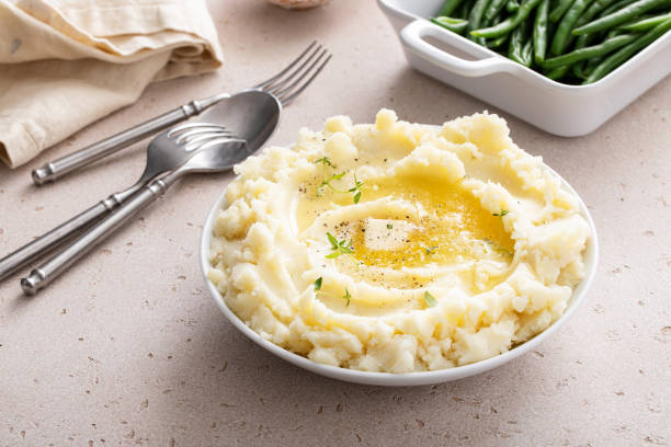 istock Mashed potatoes with butter in a serving bowl 1456907141