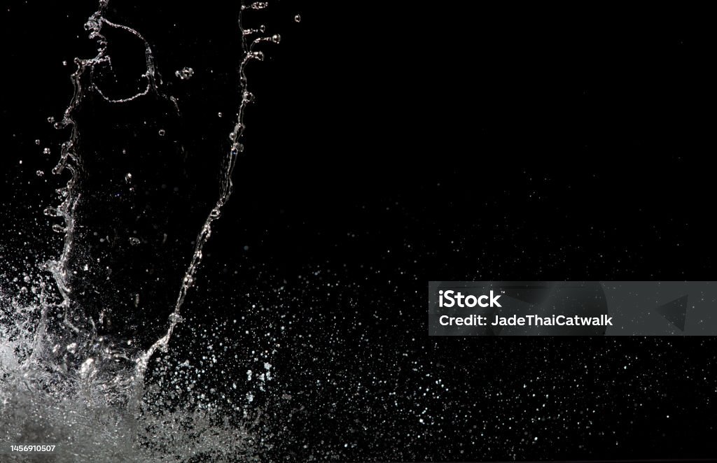 Exploding Water Droplet Blur Defocus Image Of Water Hit Wall Ground Explode Into Drop Droplet ...