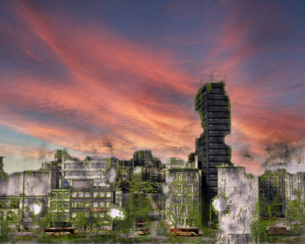 istock Post-apocalyptic buildings 1456912750