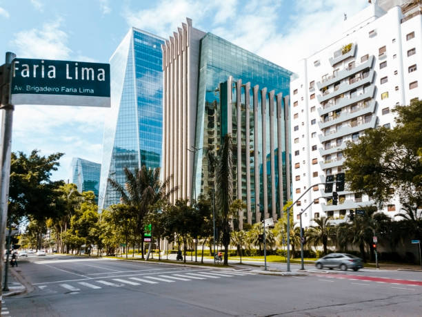 Faria Lima Avenue stock photo