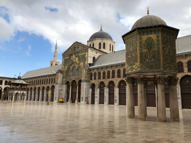 istock Umayyad mosque courtyard in Damascus, Syria 1456928281