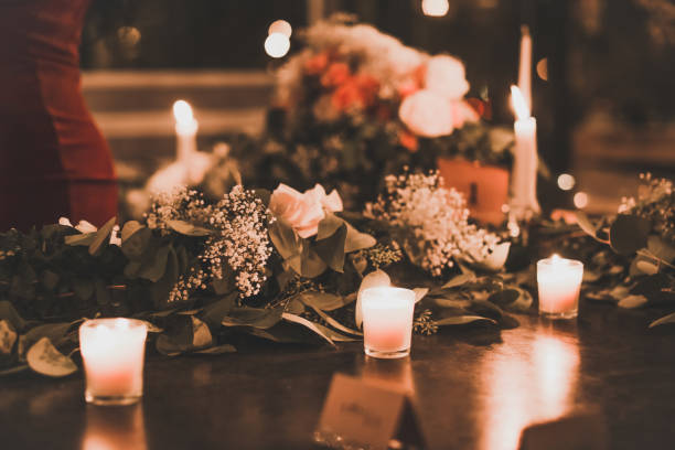 istock wedding venue tables flowers alcohol reception celebration candles 1456928987