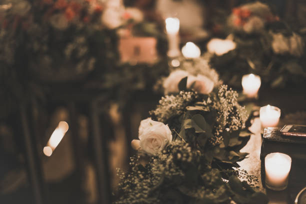 istock wedding venue tables flowers alcohol reception celebration candles 1456928992