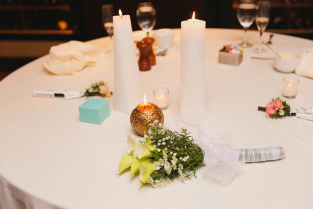 istock wedding venue tables flowers alcohol reception celebration candles 1456931569