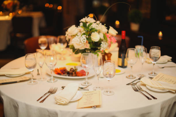 istock wedding venue tables flowers alcohol reception celebration candles 1456931734