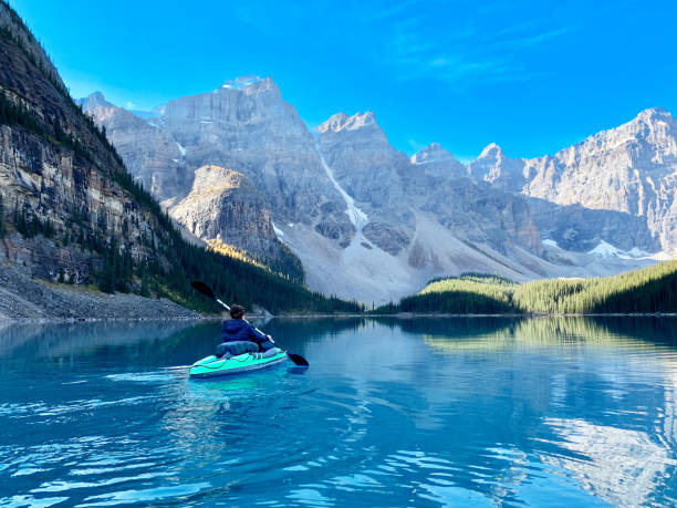 istock Kayaking on Lake Moraine 1456933509