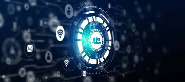 istock Social Media Communication Internet Network Connection Concept. 3D illustration. 1456933775