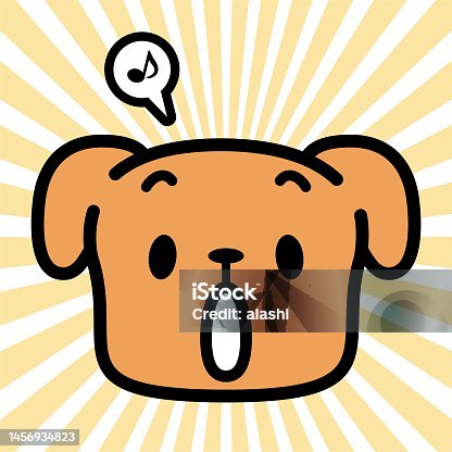 istock Cute character design of the dog 1456934823