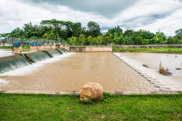 istock Weir at Lampang province 1456938189