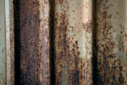 Detail of a rusty metal gate