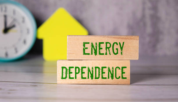 istock text Energy Dependence on wooden block, concept 1456940476