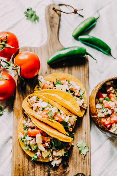 istock Steak taco's on a cutting board 1456941589