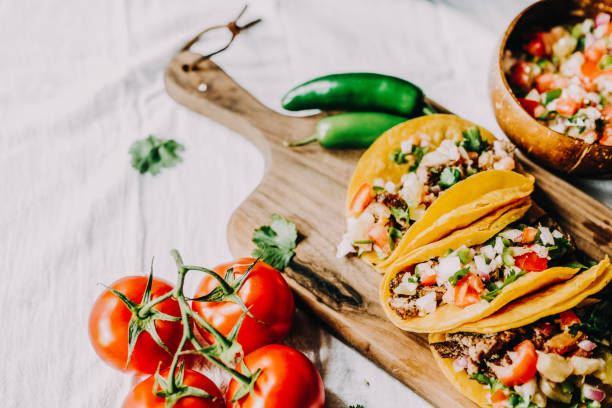 istock Steak tacos with pineapple salsa 1456941604
