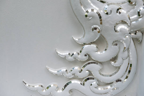 Modern Thai stucco at the temple, Thailand.