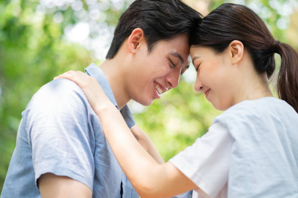 istock Image of young Asian couple outside 1456949752