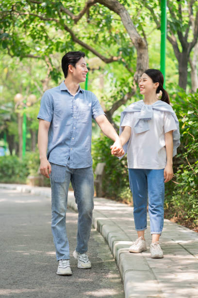 istock Image of young Asian couple outside 1456949754