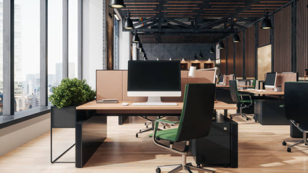 istock Interior Of A Modern Luxurious Open Plan Office Space 1456950591