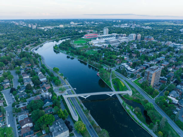 istock Sunrise over Rideau River，Ottawa Canada 1456963373