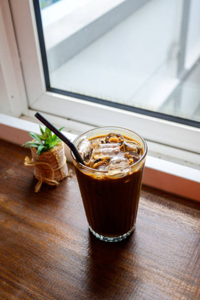 istock Glass of iced coffee with milk 1456971893