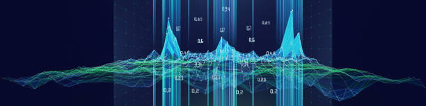 istock Abstract  background polygonal grid with color blurred lines. Presentation concept of digital algorithm grid.  Banner for business, science and technology. Big Data. 1456983423