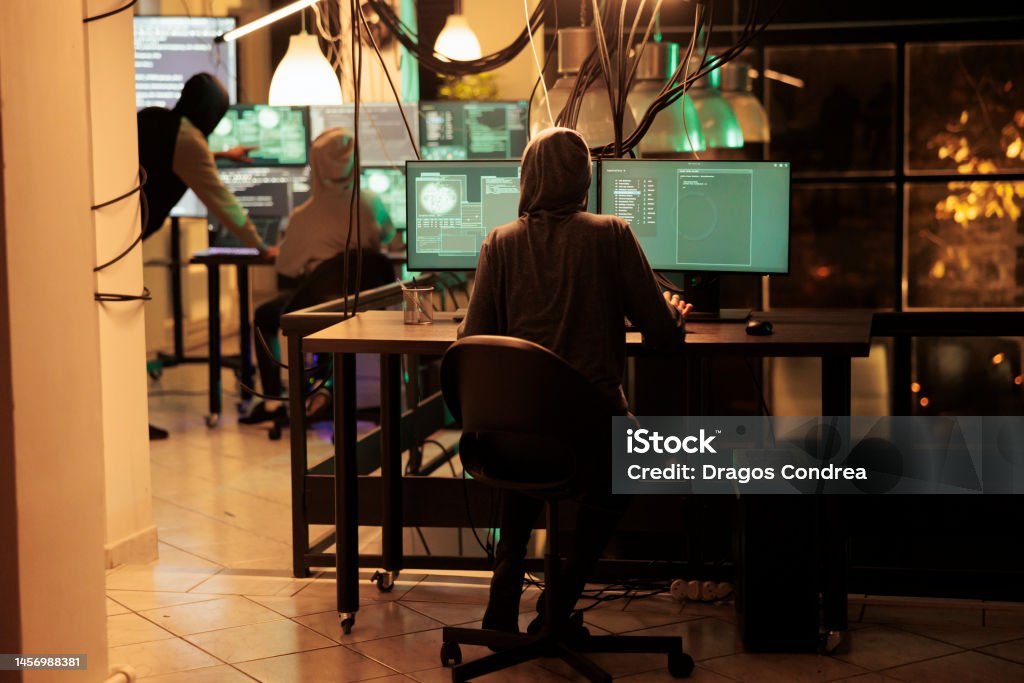 Multiple Thieves Hacking Computer Database And System With Encryption ...