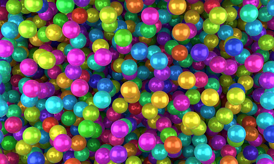 Full Frame Colorful Metallic Balls Background
