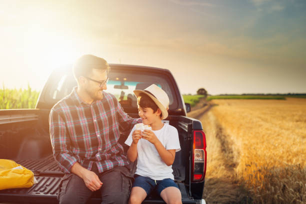 istock father and son outdoor on filed 1456994541