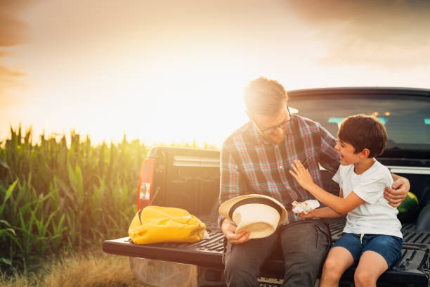 istock father and son outdoor on filed 1456994567