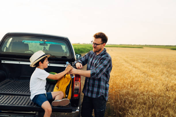 istock father and son outdoor on filed 1456994625