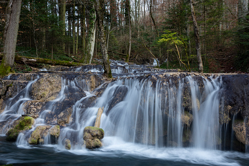 Mountain waterfall Beusnita in Romania