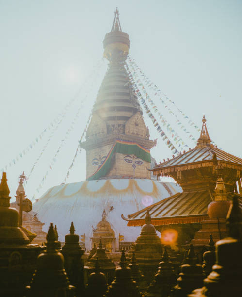 View of Boudhanath Stupa, Great Stupa, Kathmandu, Nepal.