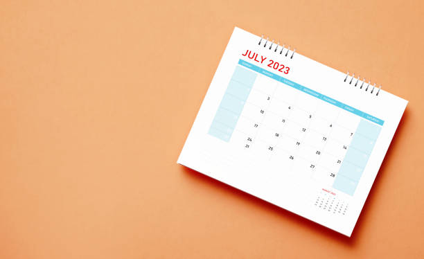 istock July 2023 Calendar On Orange Background 1456999454