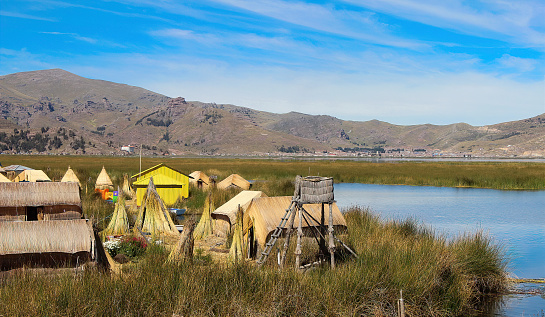Lake Titicaca and its floating islands built with totora