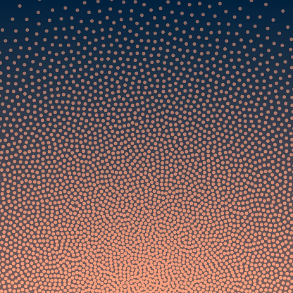 Modern and trendy background. Abstract design with dots and beautiful color gradient in a dotted style. This illustration can be used for your design, with space for your text (colors used: Beige, Orange, Brown, Blue, Black). Vector Illustration (EPS file, well layered and grouped), square format (1:1). Easy to edit, manipulate, resize or colorize. Vector and Jpeg file of different sizes.