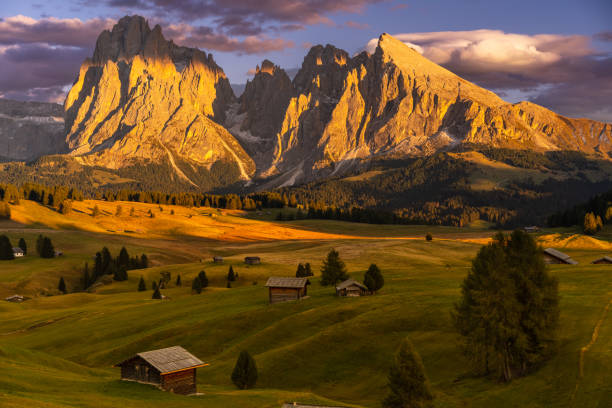 istock HDR image of Alpe di Siusi in evening sunlight 1457014352