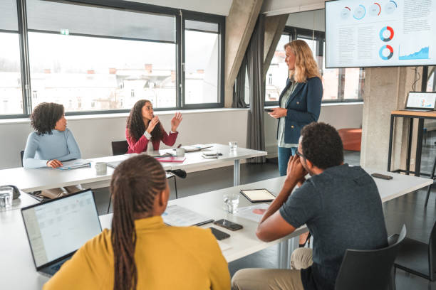istock Meeting at a Bright Office, Team Strategy Planning 1457022642